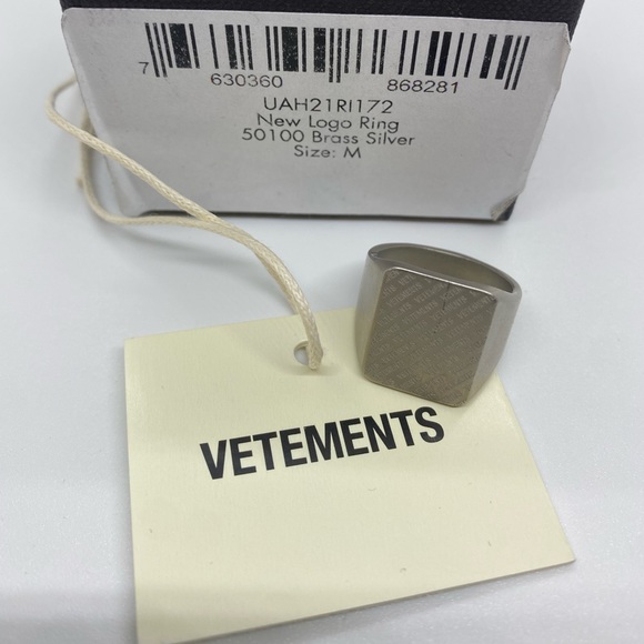 VETEMENTS NEW LOGO RING (M) - Picture 4 of 8